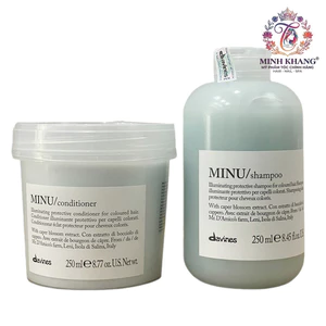 Cặp gội xả bảo vệ tóc màu và tạo bóng Minu Davines Essential Haircare 250mlx2 [ MK ]