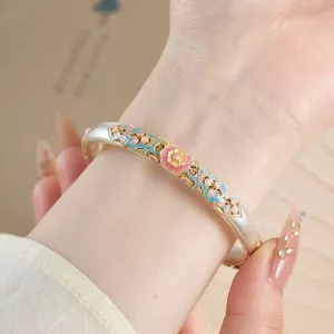 Phương pháp cổ xưa Vẽ hoa quả lê vàng Begonia Vòng tay mở rỗng đầy màu sắc Nữ phong cách mới Phong cách Trung Quốc Vòng tay phù hợp Bán buôn [Giao hàng vào ngày 25 tháng 6] 2026-6-8