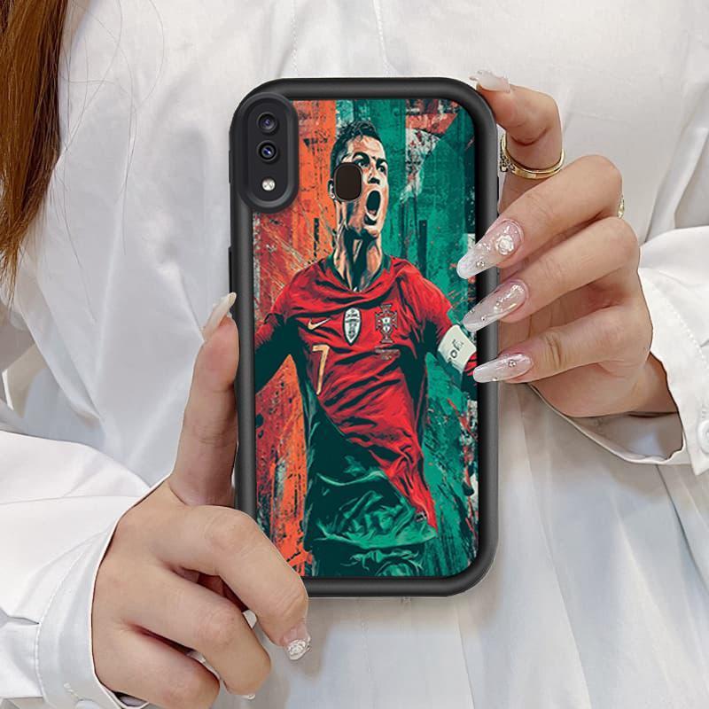 Ốp Lưng Cho Samsung A20 A30 Hoạt Hình Silicon Điện Thoại Thông Minh Mềm TPU World Cup Messi Cristiano Ronaldo Angel Eye Ốp Lưng Chống Sốc