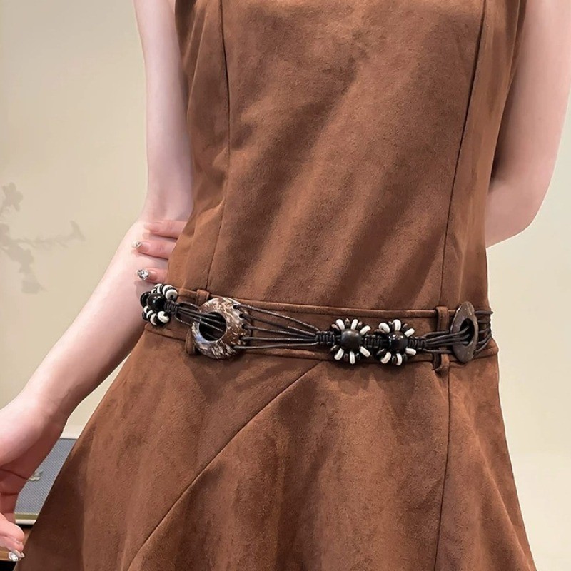 Dây thắt lưng bện Bohemian 2026 Phong cách mới dành cho nữ Mùa hè Dây thắt lưng phong cách dân tộc