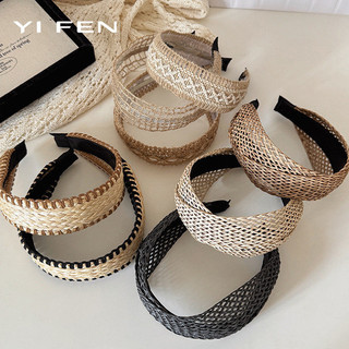 YIFEN Phong Cách Ngày Lễ Ống Hút Rộng Vành Băng Đô Nữ Bohemian Hàng Ngày Mặc Cao Đầu Lâu Kẹp Tóc