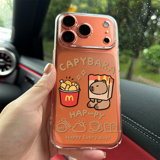 Capybara thảnh thơi ỐP đIệN ThoạI Cho IPhone 17 16PRO 15Plus 14 13 12 11 Promax XR XSMAX ốP Silicon TPU MềM Trong SuốT