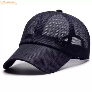 Mũ bóng chày OUSXA, Lưới thoáng khí Mũ lưới khô nhanh, Mũ nam mùa hè màu trơn có thể điều chỉnh thông thường Mũ ngoài trời