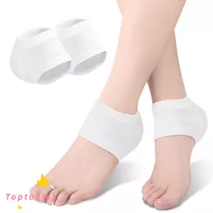 TOPTOOLCX Vỏ bảo vệ gót chân, Tất gót chân bằng silicon chống nứt Plantar Fasciitis, Sửa chữa da Miếng đệm giày dưỡng ẩm bằng vải Polyester gót chân