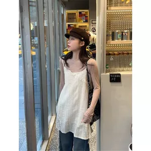 Váy treo rỗng thêu ren phong cách mới dành cho nữ Thiết kế mùa xuân hè Niche Slimer Look Váy chữ A ngắn