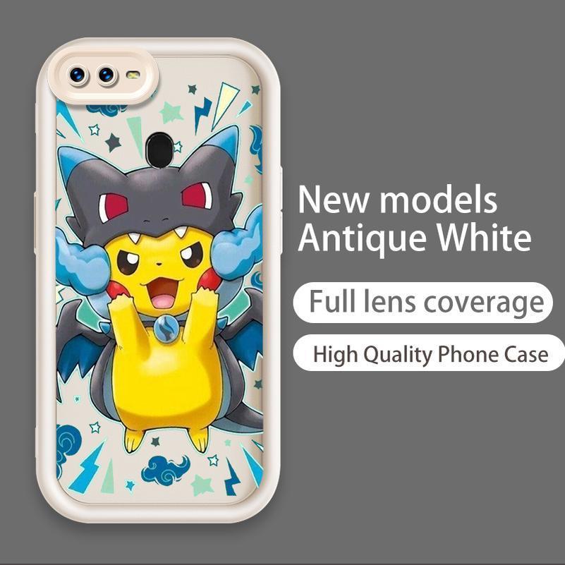 Ốp Lưng Cho OPPO A5S A7 A12 A11K Hoạt Hình Silicone Bé Gái Mềm TPU Pikachu Bulbasaur Pokémon Angel Eye Vỏ Điện Thoại Chống Sốc