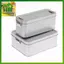 SWEET Bule Hộp thiếc hình chữ nhật Hộp thiếc có nắp Hộp lưu trữ kim loại Hộp đựng bánh Hộp đựng kẹo Bule n