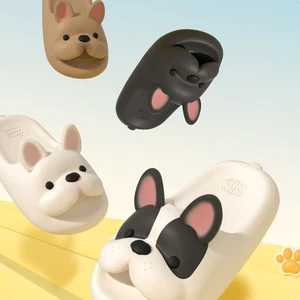 Spike Price Dễ Thương Pháp Bulldog Hoạt Hình Dép Vui Nhộn Pháp Bulldog Sandal Nhà Tăng Chiều Cao Trong Nhà Chống Trơn Trượt Quà Tặng