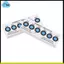Thẻ chỉ báo độ ẩm sáu điểm màu xanh giấy 50 chiếc để kiểm tra 10% -60% trong hộp lưu trữ mở
