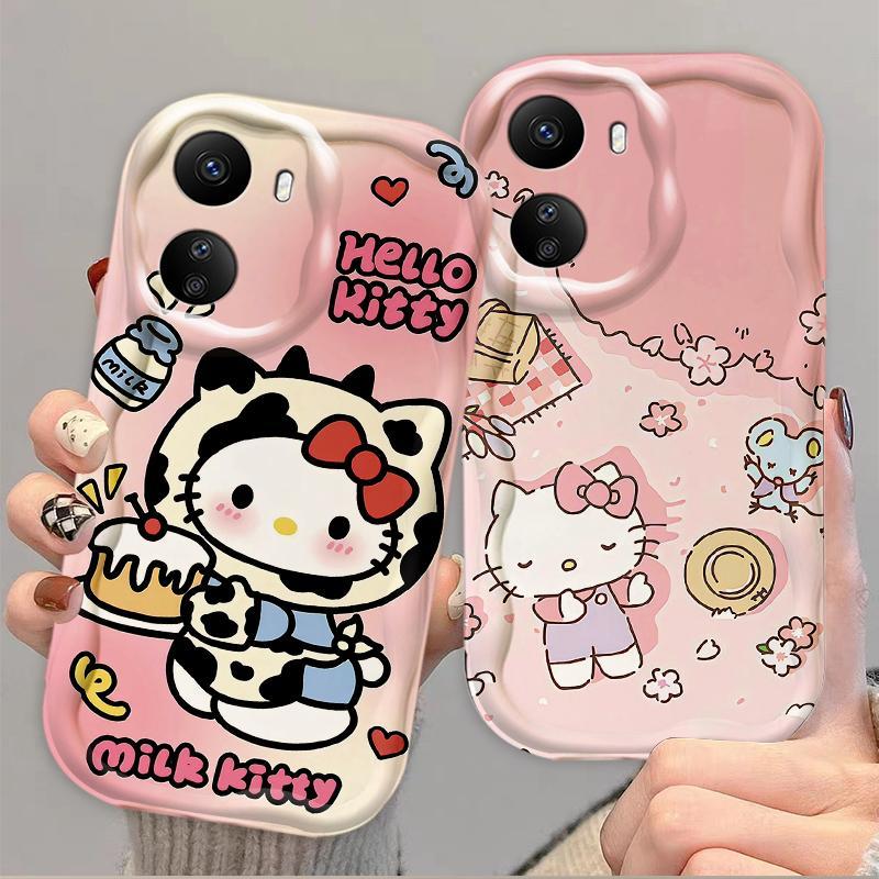 Thích Hợp Cho Redmi 13C / POCO C65 3D TPU Mềm Hoạt Hình Kitty Nữ Vỏ Điện Thoại Chống Sốc