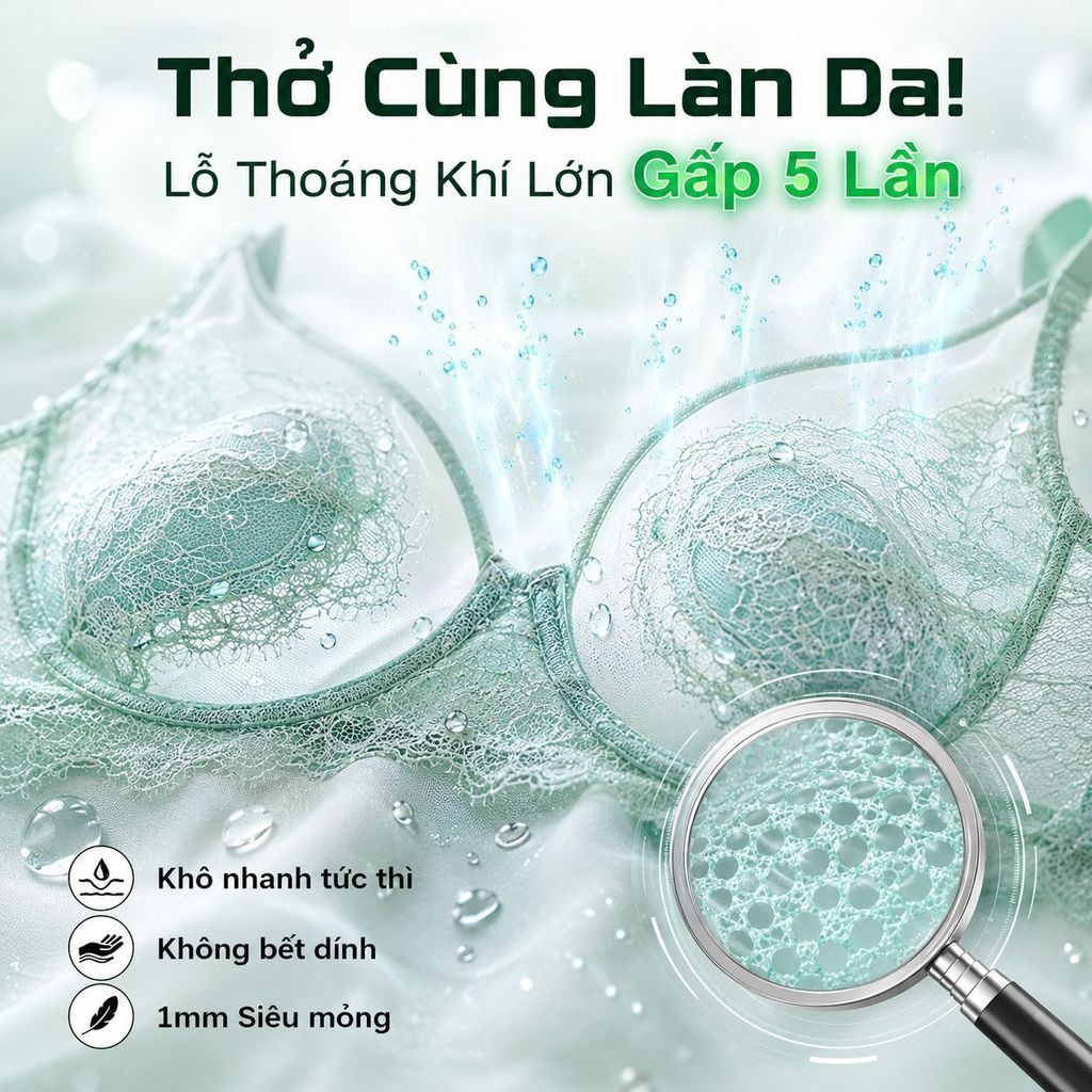 🔥Áo ngực ren mỏng | Áo ngực nâng và thu gọn vòng một | Thiết kế siêu mỏng chống chảy xệ | Bộ áo ngực thoáng mát