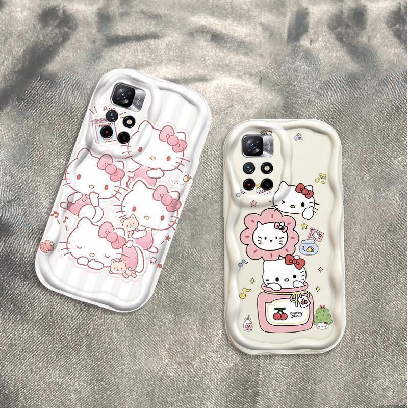 Thích hợp cho Redmi 10 Note 11 11S 12 Pro 4G 3D Phụ kiện TPU mềm Kitty Cat Vỏ điện thoại chống sốc