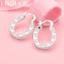 URMYLADY Bạc 925 Thanh Lịch Khắc Kẹp Bông Tai Nữ Sang Trọng Cưới Đính Hôn Dự Tiệc Thời Trang Quyến Rũ Trang Sức
