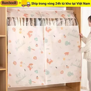 BAMBOOB Bọc phủ che bụi quần áo, túi bảo quản dày chống bụi, dung tích lớn, chống thấm, treo tủ đồ tổ chức