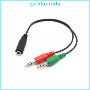 GODD 3 5mm Stereo Nữ đến 2x6 35mm Cáp Nam Stereo Tai Nghe Guitar Nối Dài Dây Cáp Cho Khuếch Đại Tai Nghe