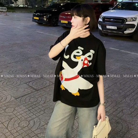 （Giao hàng 24h）Angela Áo Thun Giấy QC L1 Chất Mỏng Mịn Siêu Mát không nhăn form rộng giấu quần AG026
