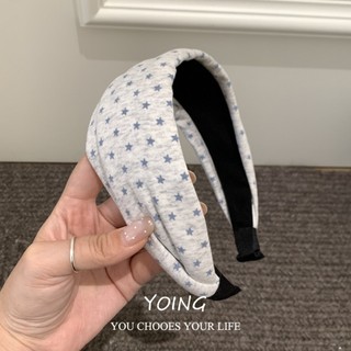 Yoing / Phong Cách Hàn Quốc Phù Hợp Với Retro Chấm Bi Ngôi Sao Rộng Vành Băng Đô Nữ