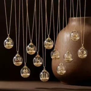 Shuling Bán Chạy 12 Chòm Sao Bóng Series Dây Chuyền Thiết Kế Thời Trang Đồng Mạ Vàng Trang Sức Độc Đáo