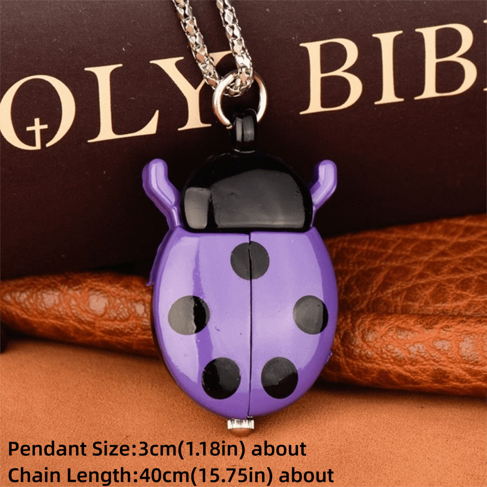 Đồng hồ bỏ túi NORBORTO, có dây chuyền đồng hồ bỏ túi Beetle nhẹ, Đồng hồ bỏ túi nhiều màu thạch anh