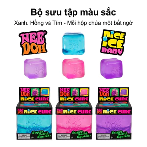 NeeDoh Nice Cube Squish gel nặn giảm căng,đồ chơi bóp 2.25 inch bỏ túi,an toàn mọi lứa tuổi,quà sinh nhật