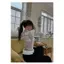Milyfashion Đổ Xô Chữ Dây Áo Thun Ngắn Tay Mùa Hè Phong Cách Mới Cổ Chữ V Gạc Slim-Fit Gợi Cảm Hot Girl Ngắn Top LETTE