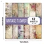 12 Chiếc Vintage Hoa Sổ Lưu Niệm Giấy 15x15cm Cho Tạp Chí Thẻ Làm DIY