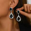 Ánh Sáng Sang Trọng Pha Lê Zircon Cô Dâu Bông Tai Cưới Thời Trang Niche Kim Cương Giọt Nước Bông Tai Nữ Hàng Có Sẵn QEA3