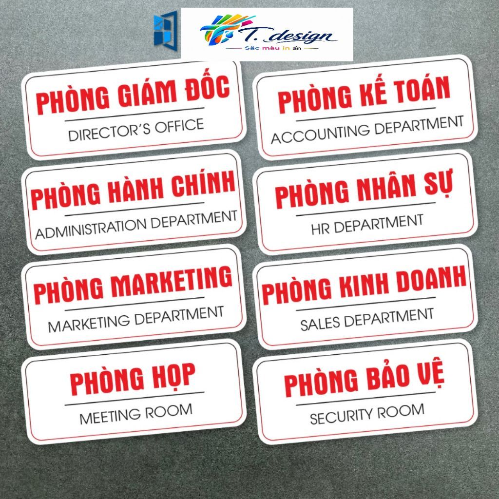 Biển Văn Phòng, Biển Giám Đốc, Phòng Kinh Doanh, Thiết Kế Biển Công Ty Đặc Biệt Theo Yêu Cầu