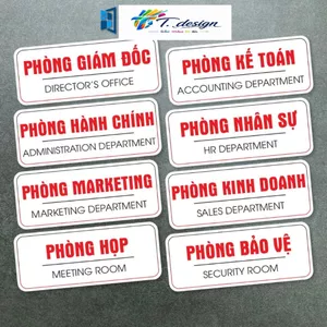 Biển Văn Phòng, Biển Giám Đốc, Phòng Kinh Doanh, Thiết Kế Biển Công Ty Đặc Biệt Theo Yêu Cầu