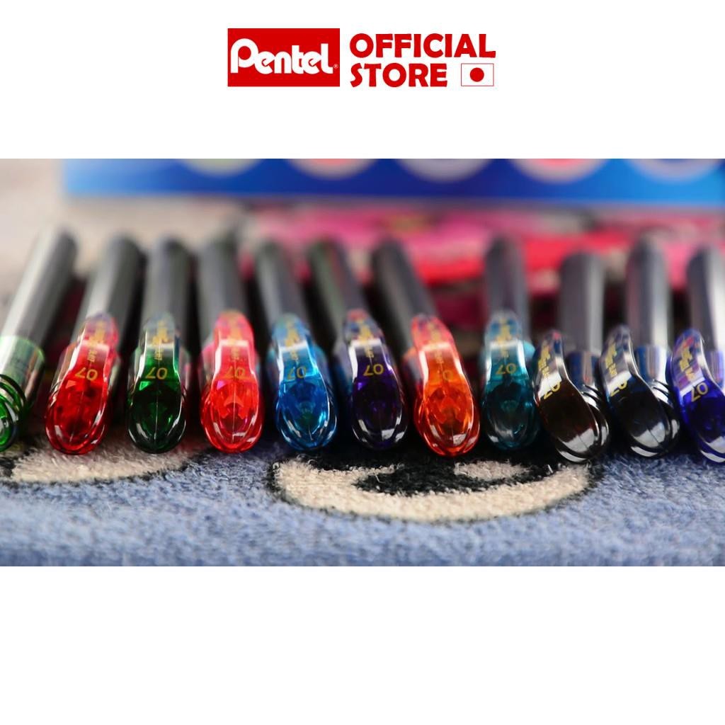 Bút gel Pentel Energel BL417 ngòi 0.7mm khô nhanh mực đẹp nhiều màu tiện lợi