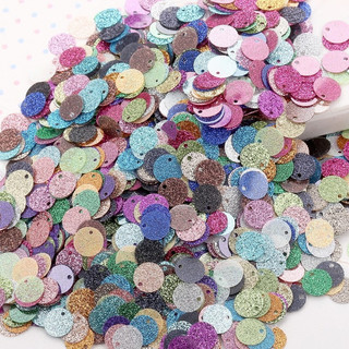 Phụ kiện trang sức handmade kim sa lấp lánh ngọc trai 6mm lỗ bên, bột lấp lánh 10g AMKG