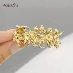 AqToCna Vintage Baroque Thiên Thần Thiết Kế Tinh Tế Trâm Cài Pin Cho Nữ Cô Gái Thời Trang Cổ Điển Unisex Huy Hiệu Trang Sức Phụ Kiện Quà Tặng AqToCna