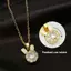 AqToCna Dễ Thương Zircon Pha Lê Xoay Thỏ Mặt Dây Chuyền Nelace Cho Nữ Thời Trang Hàn Quốc Xương Đòn Dây Chuyền Trang Sức Phụ Kiện Cưới AqToCna