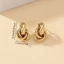 Bông tai nút THEGIRL8B, Bông tai xoắn không đều hình học, Thiết kế nhiều lớp sáng tạo Phong cách Chunky Vintage Bông tai đinh tán kim loại hàng ngày