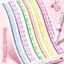BEABOUT 6 cái / bộ Bút highlighter, Bút đánh dấu đường cong trang trí hai đầu, Đầu con lăn viết mượt mà Hình đường hoa Hình đường cong lót sinh viên
