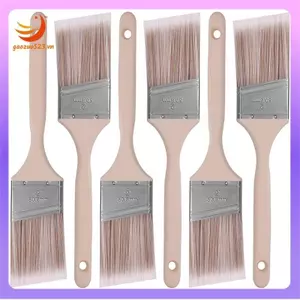 Bàn chải sơn, Bàn chải vết bẩn 2IN để sơn tường và nhuộm hàng rào, Bàn chải sơn Masonry tay cầm bằng gỗ (6 gói)