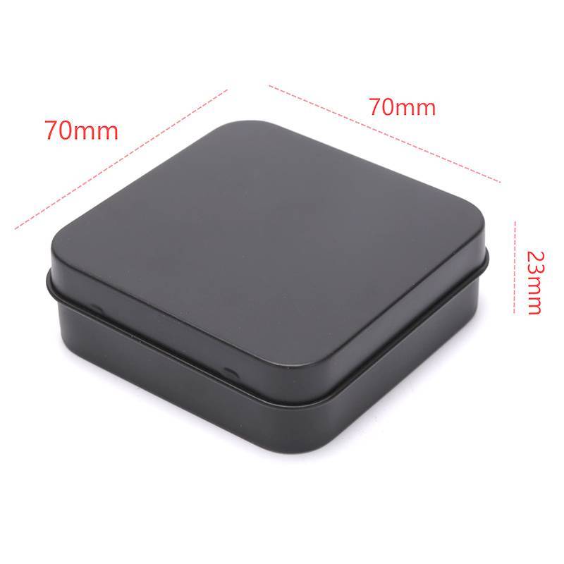 NS Mini Kim Loại Tins Hộp Đựng Vuông Bản Lề Lật Lưu Trữ Hộp Thiếc Trang Sức Hộp Đựng Đồng Xu NS