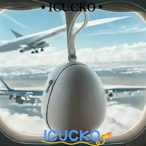 ICUCKO Túi Gối Cổ Xốp, Túi Gối Cổ Hình Chữ U PU Nhiều Màu Sắc, Hộp Gối Hỗ Trợ Cổ Tử Cung Di Động EVA Máy Bay Sử Dụng