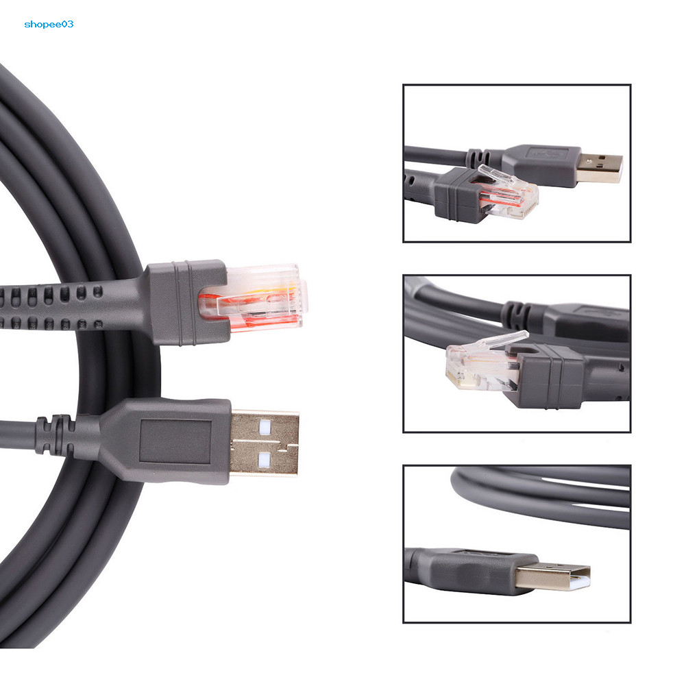 [Ky] Cáp USB 20 A sang RJ45 tốc độ cao cho máy quét mã vạch biểu tượng LS1203 LS2208