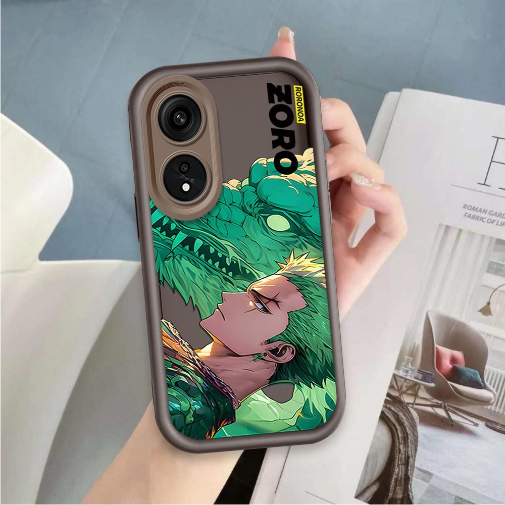 Ốp Lưng Cho OPPO A17 A17K A18 A38 A58 A60 4G Phim Hoạt Hình Silicon Mềm Đáng Yêu Ốp lưng TPU One Piece Luffy ZARO Sinh Viên Mắt Thiên Thần Chống Sốc Ốp Lưng