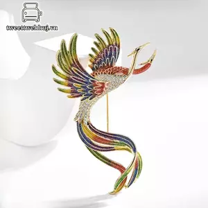 Nhíp Đẹp Men Phượng Hoàng Trâm Pin Vintage Thời Trang Cao Cấp Cảm Giác Xòe Trang Sức Dành Cho Nữ Và Nam Phù Hợp Với Phụ Kiện Chân VN