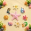 Set Charm Sao Biển Đại Dương Pastel Kawaii Resin DIY Gắn Dép Cute Jellyfish Mermaid Ocean Treasure 🐚⭐🌊