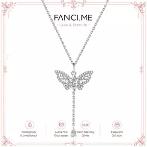 Vòng cổ bạc có dây kéo "Hiệu ứng bướm" FANCIME