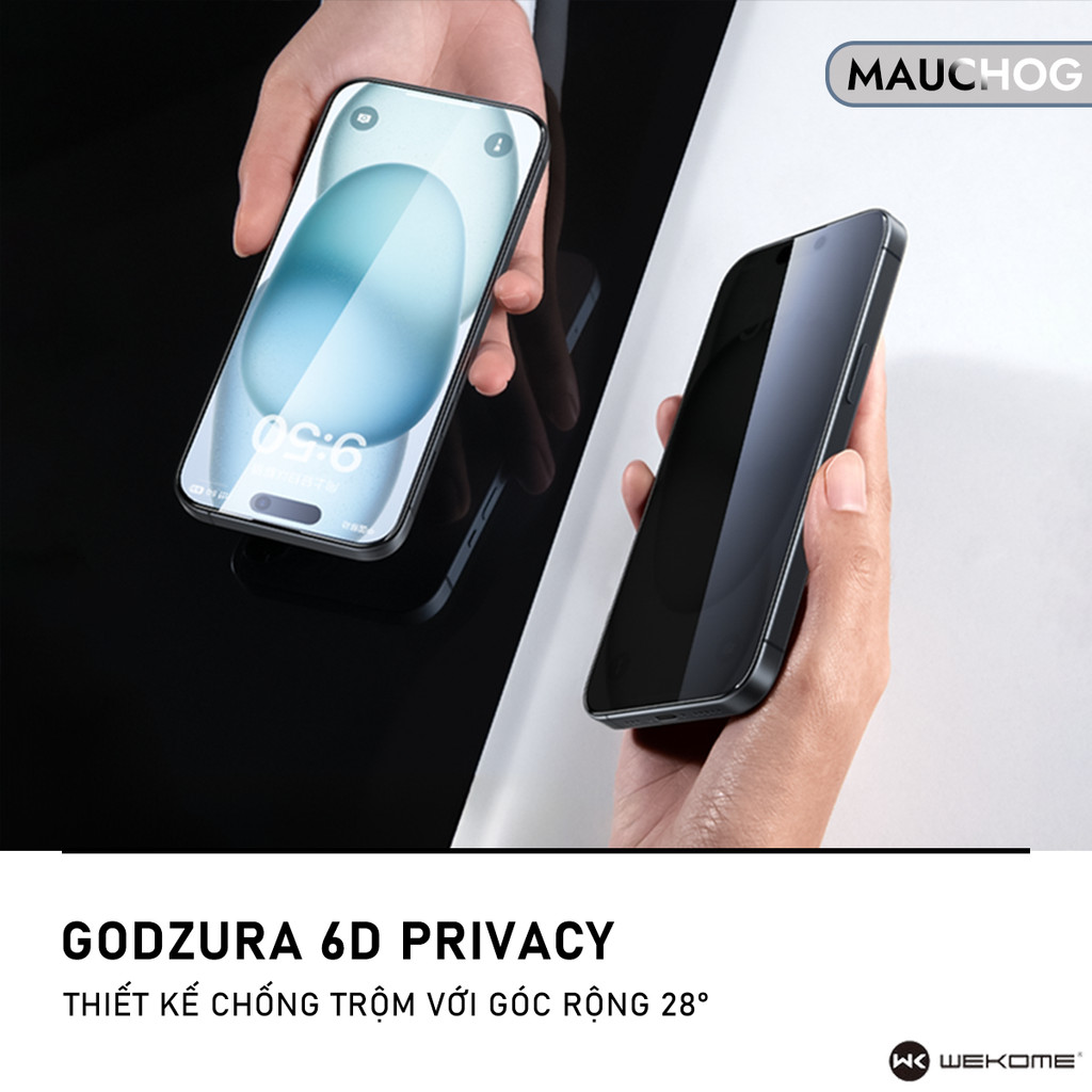 Kính Cường Lực Chống Nhìn Trộm Godzura 6D Kèm Khung Dán Cho Điện Thoại iPhone 17 Pro Max 16 15 14