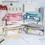 MỚI Trong Suốt Dung Tích Lớn Túi Đựng Bút Chì Phong Cách INS Trường Học Hộp Đựng Văn Phòng Phẩm Chống Nước Di Động Bút Chì Túi Bảo Quản SKY