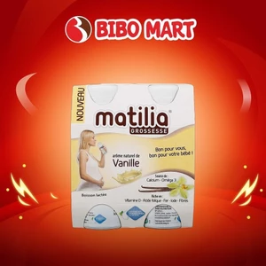 Sữa bầu Matilia hương vani lốc 4 hộp - Bổ sung dưỡng chất cho mẹ và bé