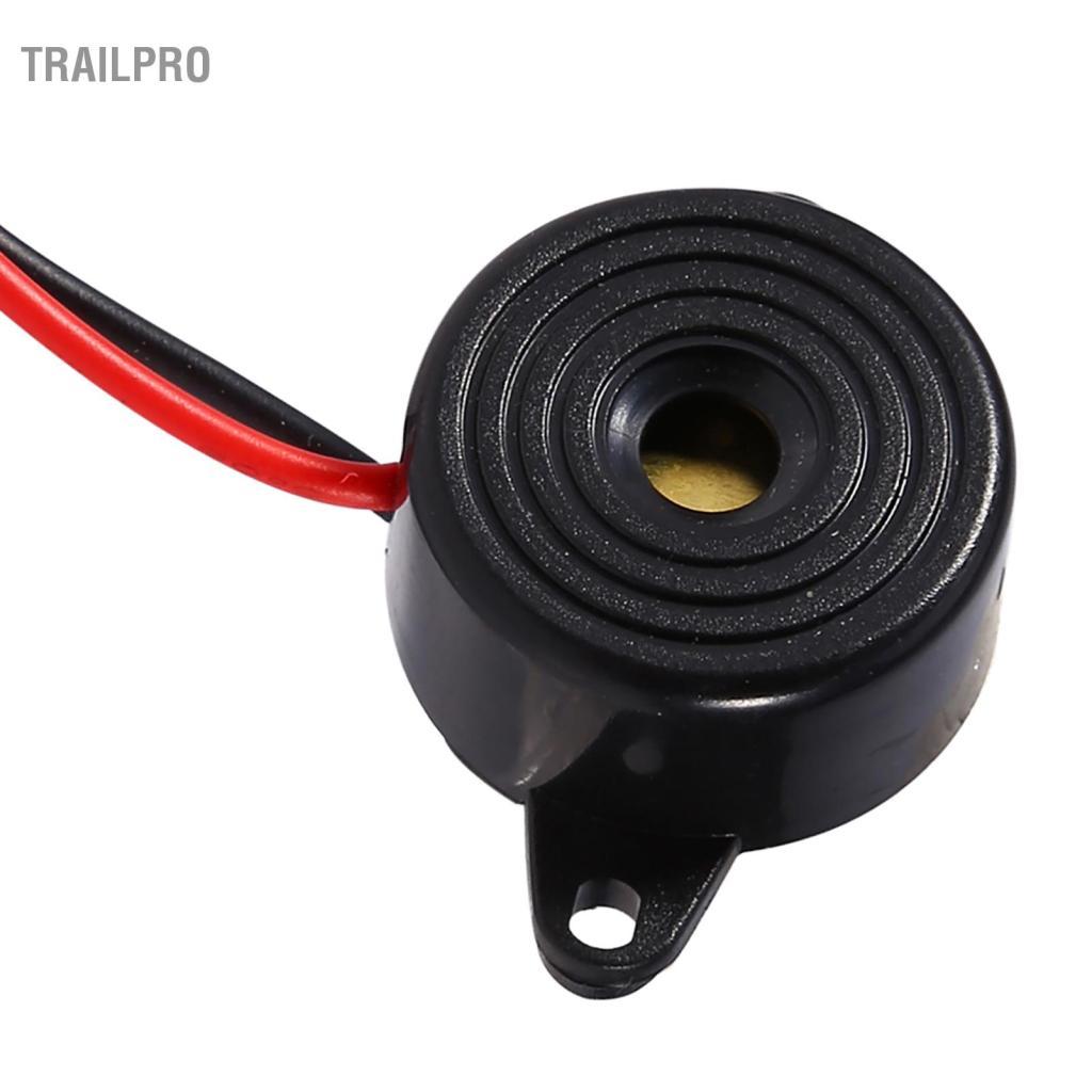 TrailPro GLOGLOW 12V 85dB Còi Điện Tử? 3-24V Hoạt Động Âm Piezo Còi Báo Động Chuông Âm Thanh Liên Tục Chiều Dài Cáp 100mm