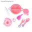 MỚI 8 Cái / bộ Cốc Nĩa Thìa Bát Ăn Bộ Đồ Ăn Cho Búp Bê 43cm SKY