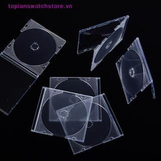 Toplanswatchstore 5 / 10 Chiếc Hộ Gia Đình Tiêu Chuẩn Đĩa Đơn Hộp Bảo Quản DVD Ốp Lưng CD Nhựa Trống Trong Suốt CD Hộp Đĩa CD VN