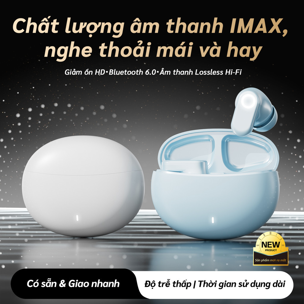 2026 Mới - Tai Nghe Bluetooth 6.0 Không Dây micrô tích hợp Chống Ồn Mạnh Mẽ Pin Lâu, hỗ trợ nhiều hệ thống điện thoại di động